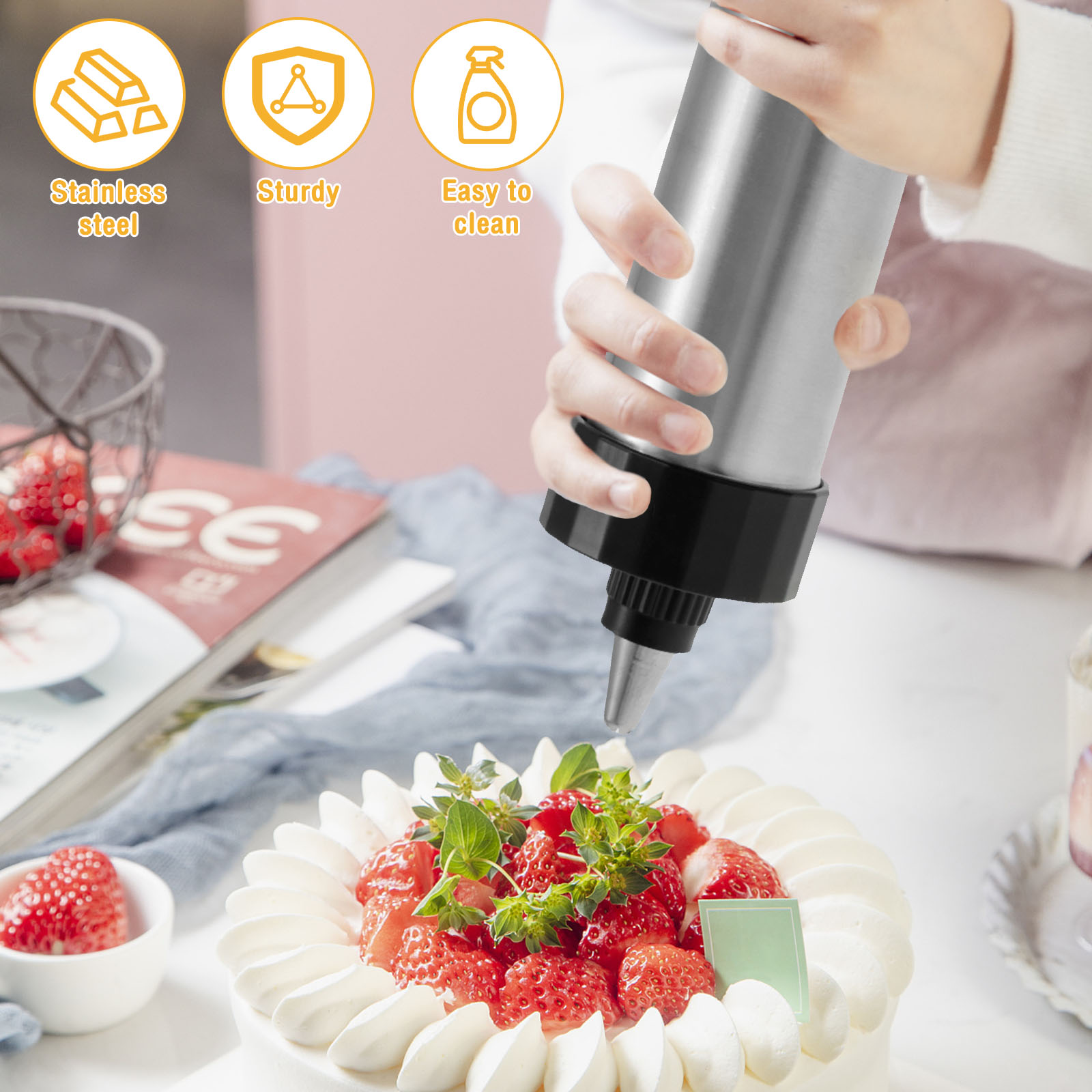 كوكي الصحافة مجموعة أدوات المس - مراجعة Churros Maker Gun وسعره