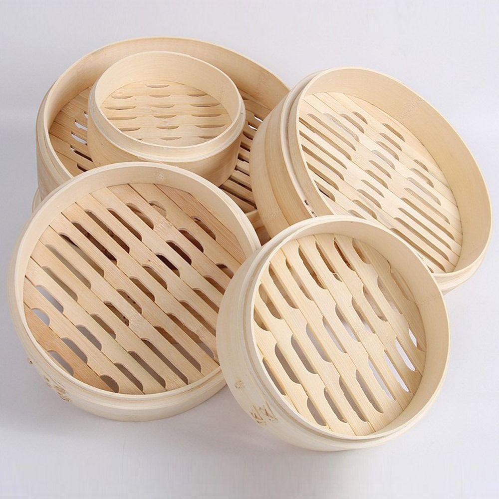 سلة بخار من الخيزران بغطاء ، م - مراجعة Bao Steamer Bamboo وسعره