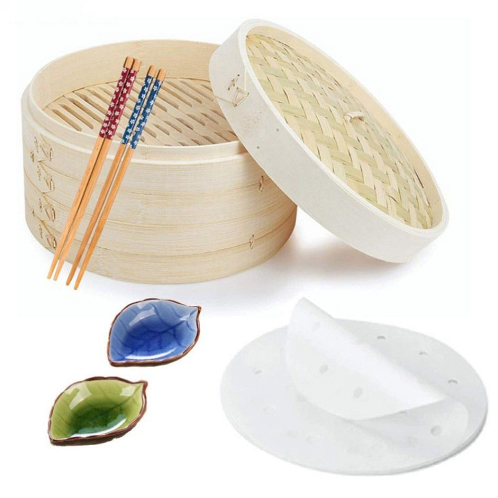 باخرة صينية الخيزران باخرة Dim - مراجعة Bao Steamer Bamboo وسعره